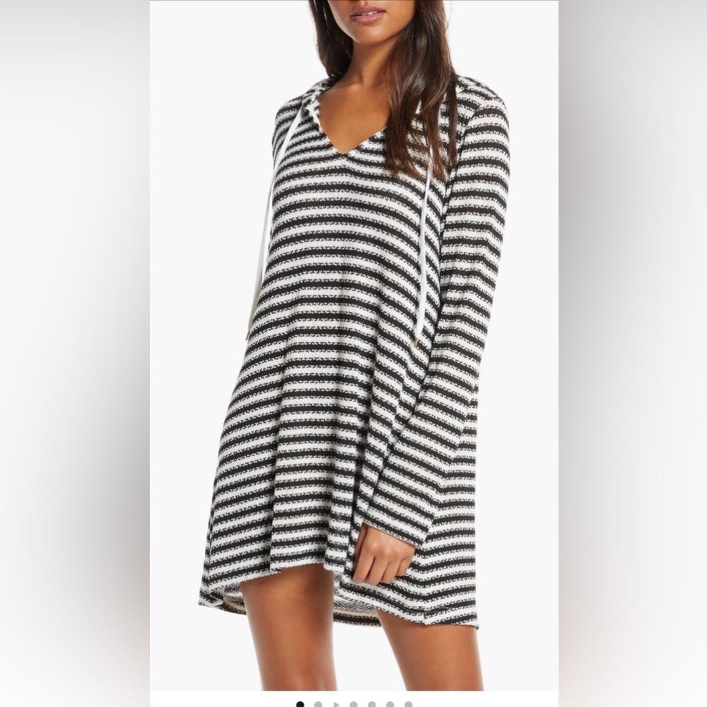 La Blanca slouchy hooded sweater cover tunic size XL